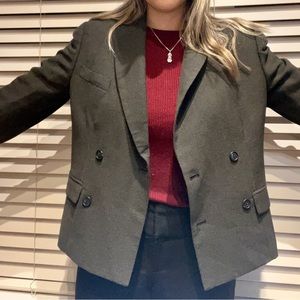 Wool Blend Double Breasted blazer